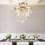 Lustre en cristal doré de luxe