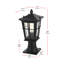 Lampadaire d'extérieur noir de 7 pouces Joelle