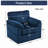 33" Swivel Barrel Chair, Upholstered Armchair With Side Pockets-1234609288
