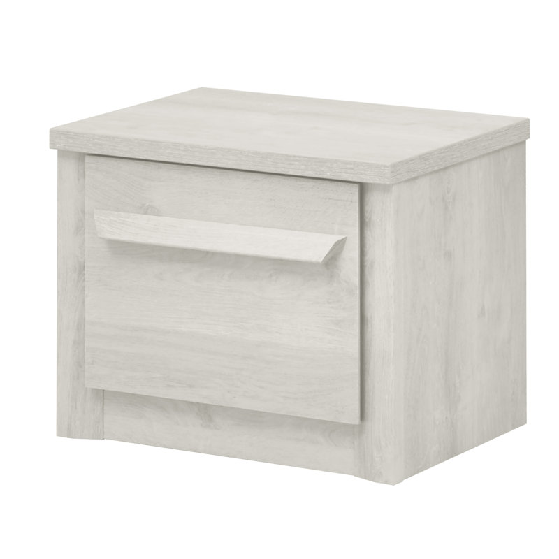 Yother 55cm W Manufactured Wood Bedside Table, White