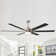 Brillion 72" 6-speed Reversible Ceiling Fan with Dimmable LED Lights and Remote Control