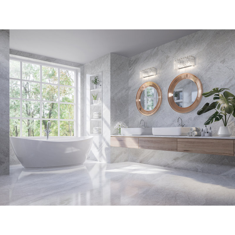 Timeothy 2 Light Vanity, Polished Chrome