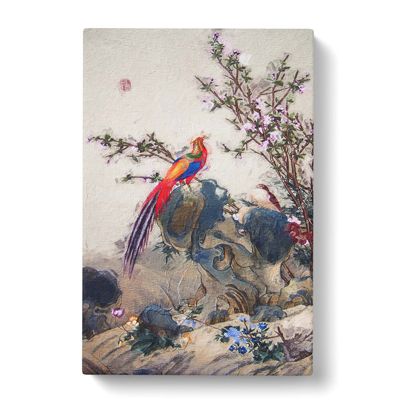Long-Tailed Bird by Lang Shining - Wrapped Canvas Painting Print, 60cm H x 40cm W x 3cm D