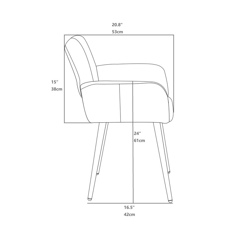 Chaise de bureau en velours, Brun pâle, Rose