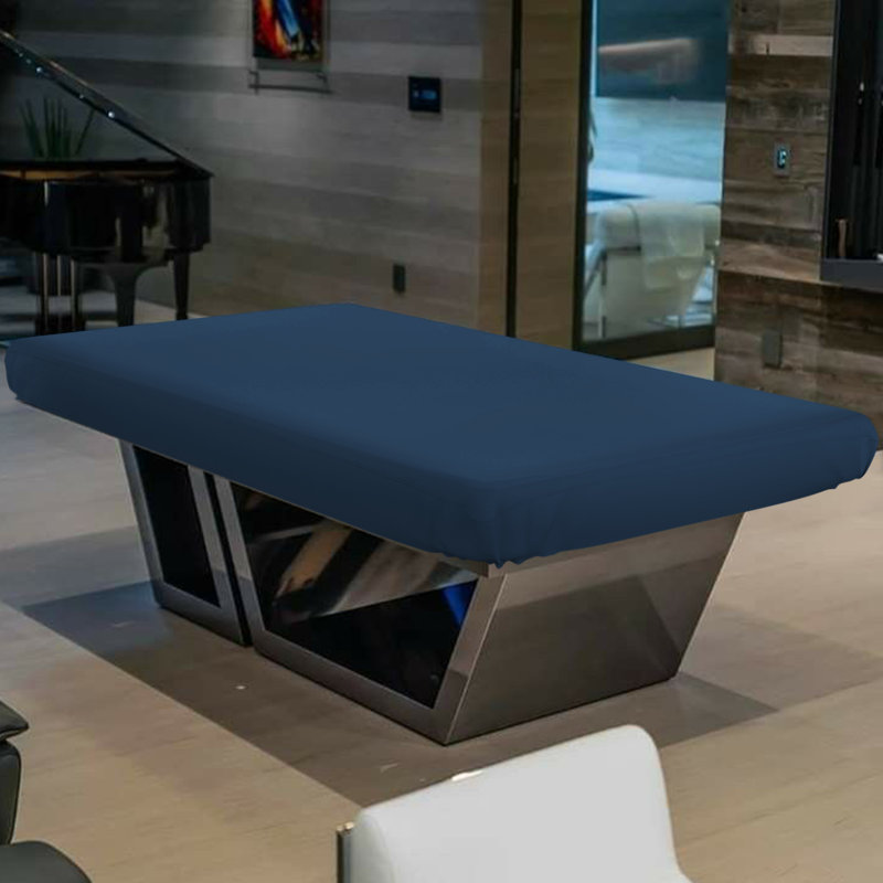 Heavy-Duty Outdoor Waterproof Pool Table Cover, All Weatherproof & UV Protection Game Table Cover, Blue, 56" L x 100" W