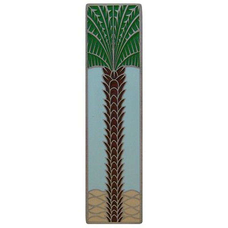 Tropical Bar / Handle Pull, Antique Pewter/Pale Blue