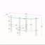 Table basse ovale en verre transparent