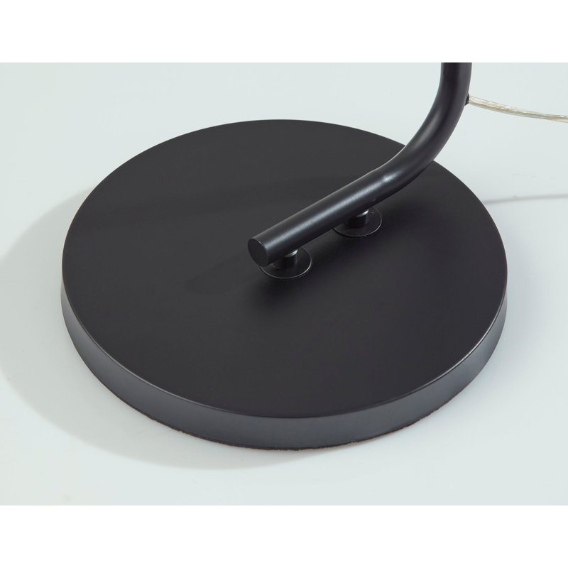 Lampe sur pied Atticus, Noir mat, Noir
