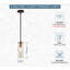 Luminaire suspendu 1 lumière Caulford