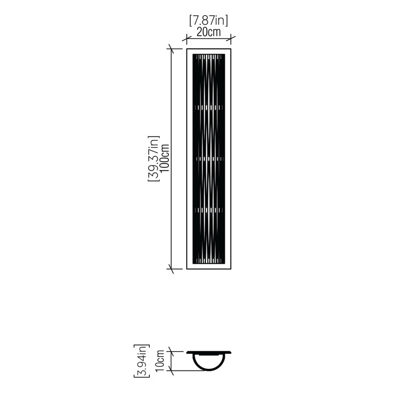 Living Hinges 3 - Light Flush Mounted Sconce, Charcoal