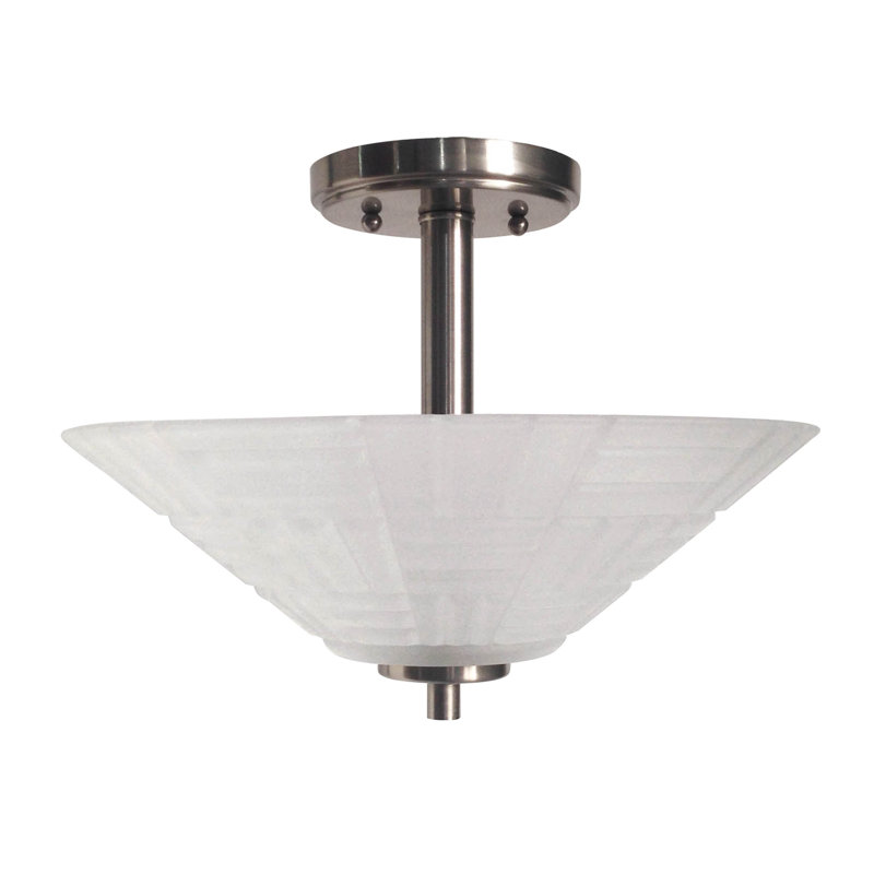 Houston Glass Semi Flush Mount