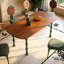 Solid Wood Ash brown and green Dining Table-1003594615