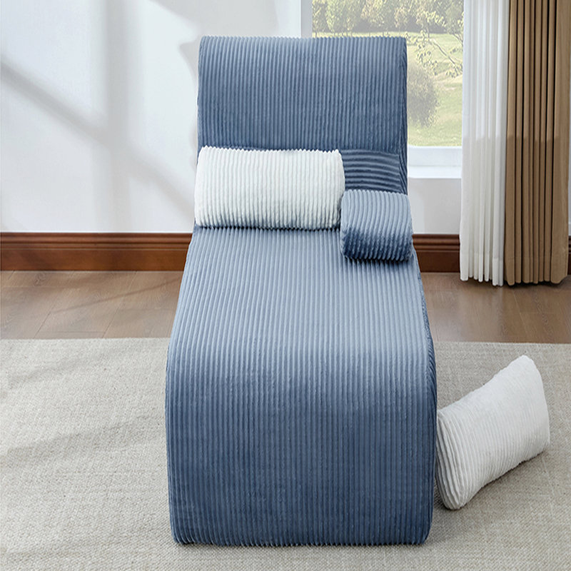 Canapé moderne sans méridienne 34,2 po, Bleu, Bleu