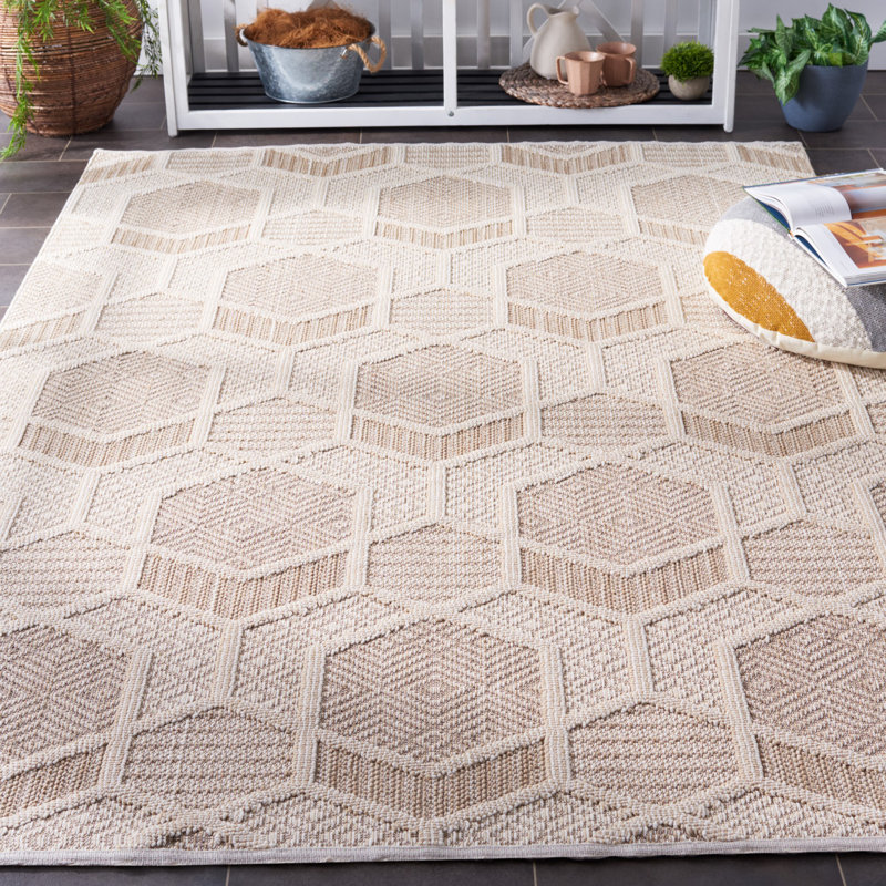 Delvallo Performance Geometric Rug, Rectangle 5'3" x 7'6"