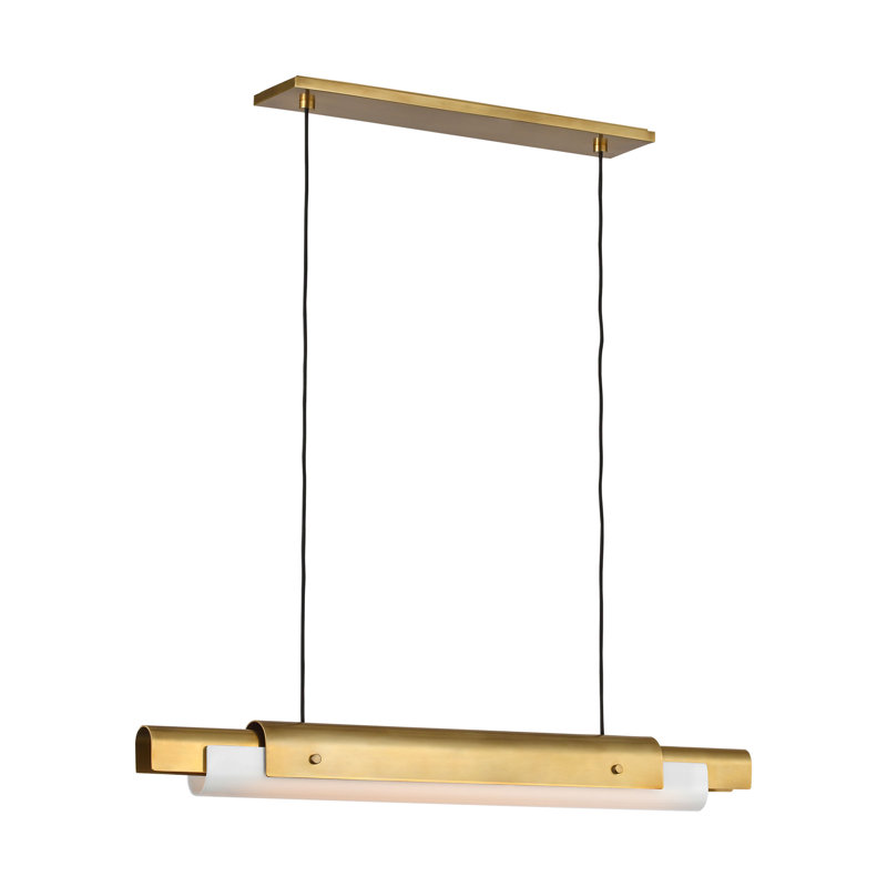 Ambrose LED Chandelier, Hand Rubbed Antique Brass, 4.1" H x 3.1" W x 36" D