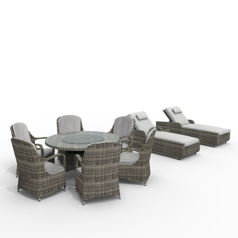 Algird 8 - Person Patio Conversation Set with Cushions