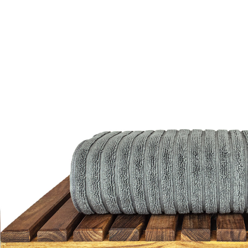 Ensemble de serviettes de bain 100% coton 4 pièces Jaynesha, gris