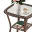 Table d'appoint d'extérieur en rotin toutes saisons pour patio et terrasse