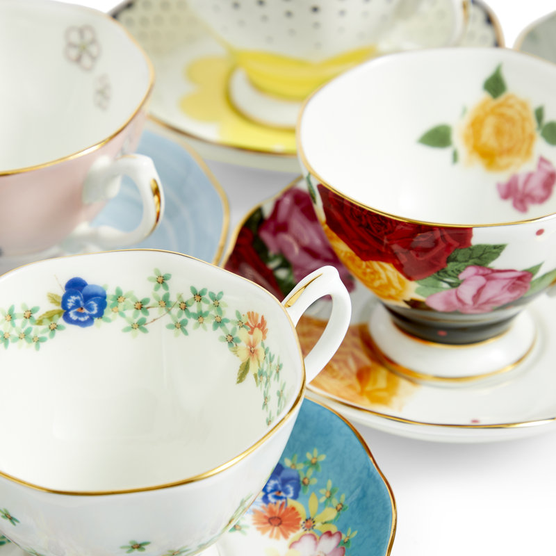 Royal Albert 100 Years Teacup & Saucer 1920 - 1960, Set of 5