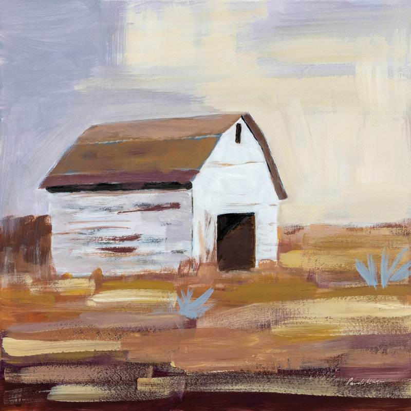 " Little White Barn " Painting Print, 30" H x 30" W