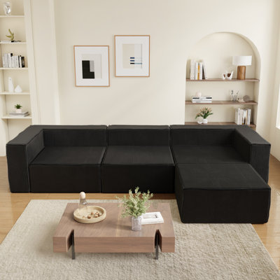 4 Seater Corduroy Sofa