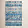 Paint Chip Blue Machine Washable Rug