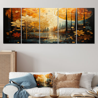 Décoration murale Kizzie - rivière 5 pièces