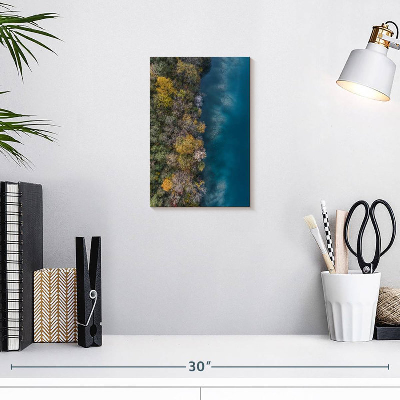 Aime Forest Along Lake Thun, 12" H x 8" W