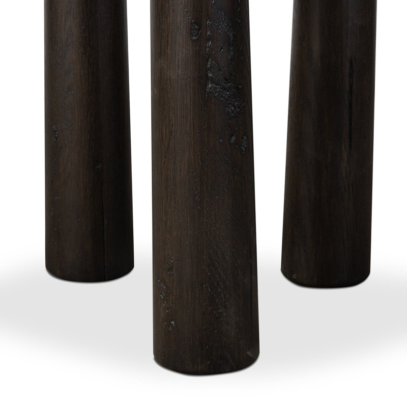 Cooper Solid Wood End Table, Smoked Black