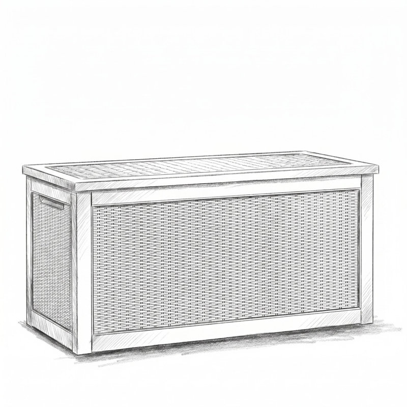 Balconera 320 Gallon Resin Deck Box,Black, Black