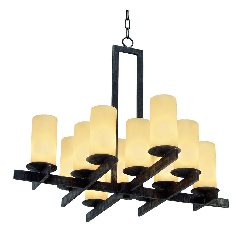 Dante 12 - Light Dimmable Cylinder Chandelier