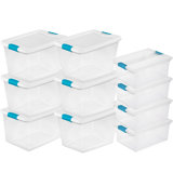 Sterilite Latching Storage Tote Box and Deep Clip Box