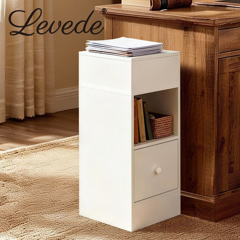 25cm W Manufactured Wood Bedside Table
