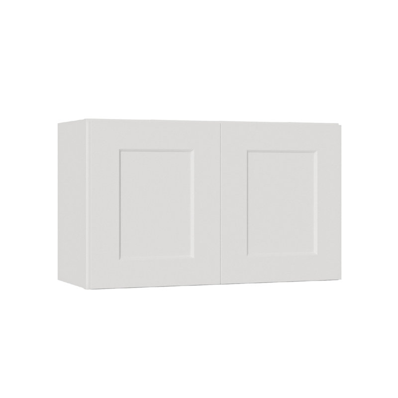 Petite armoire murale en bois massif - l 30 po x P 12 po x H 18 po, peinte en blanc, prête à assembler