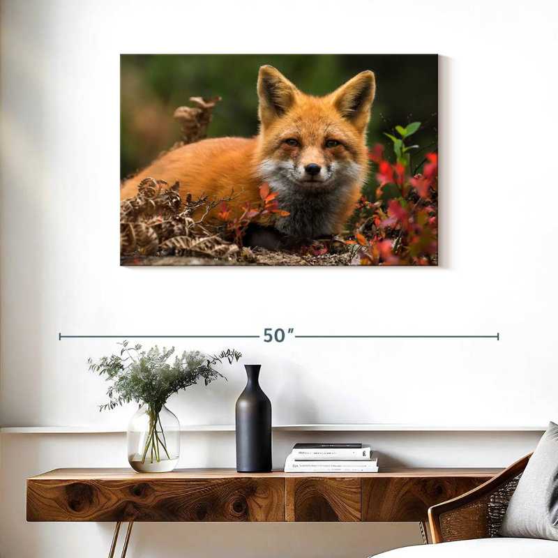 Happy Fox, 24" H x 36" W
