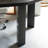 Black Curved Solid Wood desk-1274940233