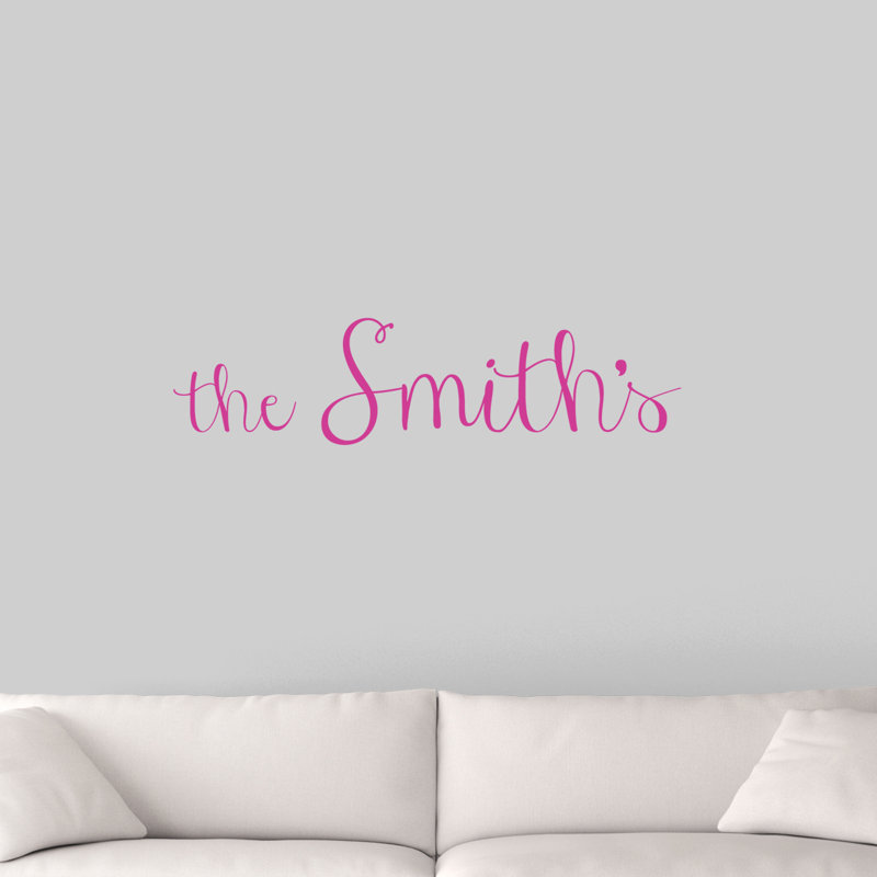 Text & Numbers Wall Decal, Hot Pink, Yes