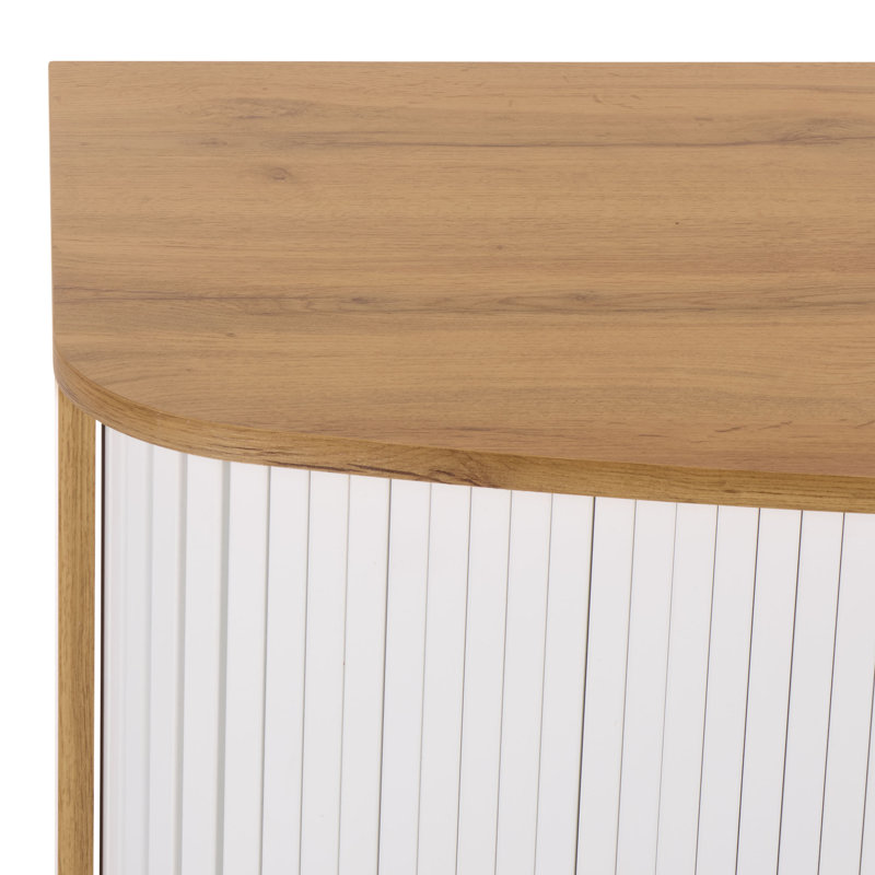 Sabby Tambour Door Compact Tv Stand, Oak
