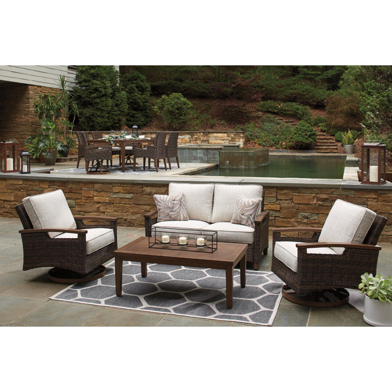 Estill 58.5'' Wide Straight Loveseat with Cushions