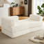Nuage désossé 2 places - Modulaire moderne, surdimensionné, velours côtelé, beige, sans assemblage, pour des intérieurs spectaculaires, détente à la maison