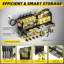 Organisateur mural robuste pour outils électriques avec station de charge et tiroirs