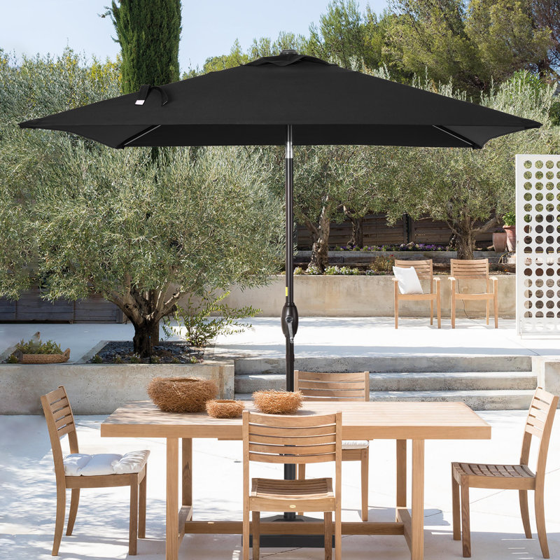 Parasol carré de 78 po Rovner, Noir
