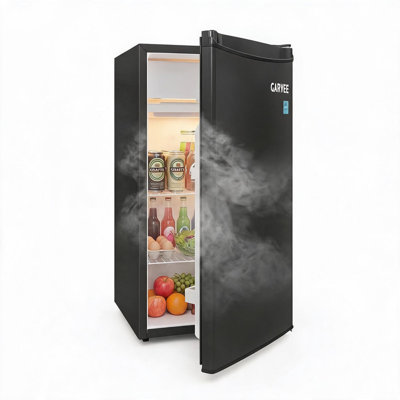 3.2 Cu. Ft. Mini Refrigerator with Freezer, Single-Door Compact Fridge, LED Interior Light, Adjustable Shelves for Dorm Office Bedroom Kitchen Bar | Fridge.com