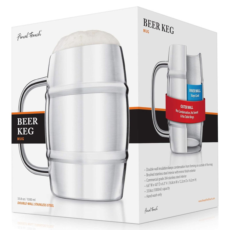 1000ml Stainless Steel Drinking Glass