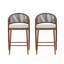 Ensemble de 2 tabourets de comptoir d'extérieur à hauteur de siège en aluminium de 26 po-1138074524