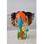 Statue en résine multicolore de style moderne Ernestene Elephant Ears Taille: 11 po x 7 po x H 11 po