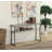 X-Calibur Console Table With Powder Coated Metal Frame And Melamine Veneer, Transitional Style Design