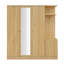Armoire 4 portes avec tablettes, tiroirs et miroir pleine grandeur -1142005521
