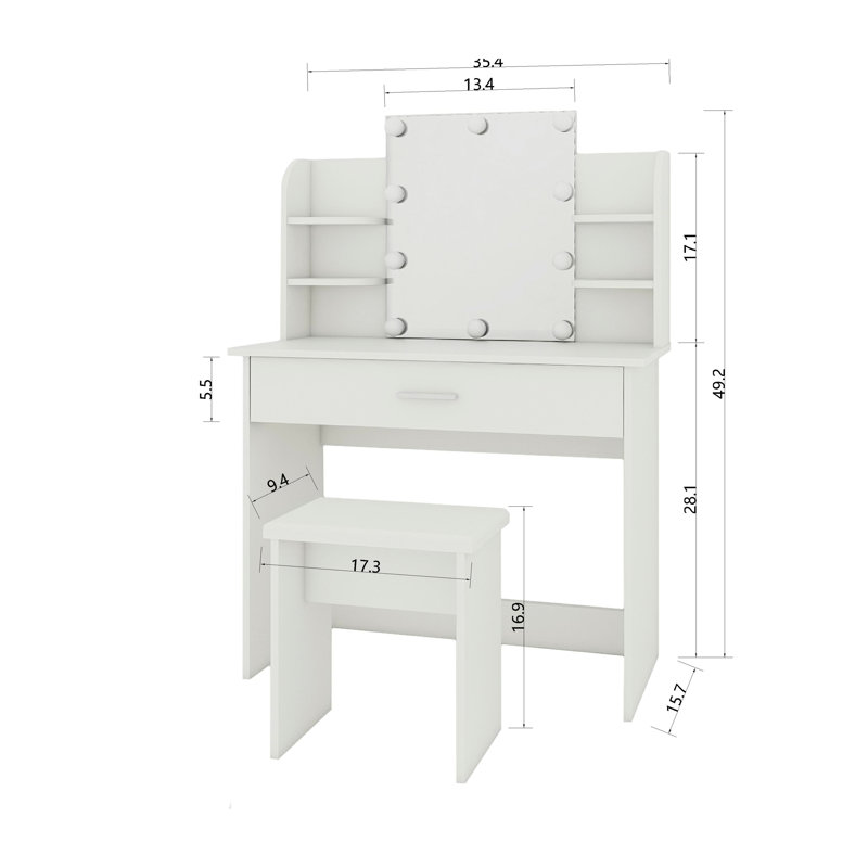 One drawer dresser table