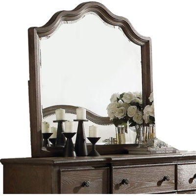 Baudouin Weathered Oak Finish Mirror